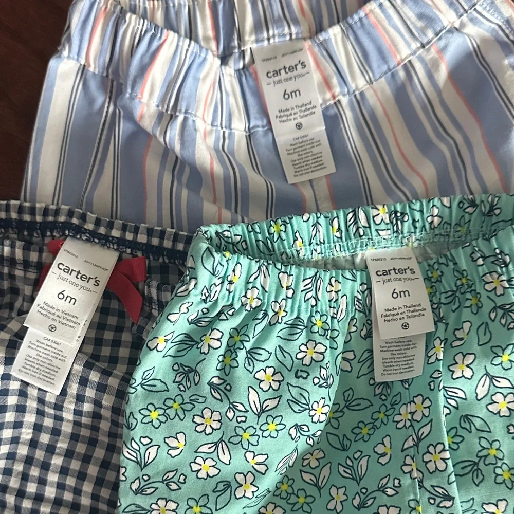 Carter's Floral, Gingham, and Striped Diaper Covers - Picture 2 of 3